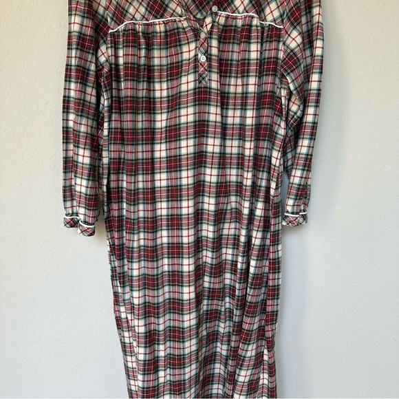 L.L. Bean Women's Scotch Plaid Stewart Nightgown Pajamas L - Picture 5 of 11